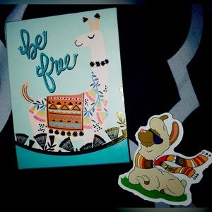 ♨️3/25♨️ Molly & Rex Llama Pocket Notepad "Be Free" - adorable